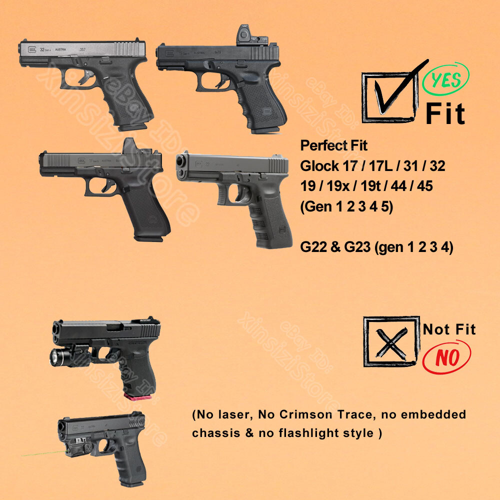 G44 G45 Holster Tactical Fit Glock 22 23 Glock 19 19X 17 17L