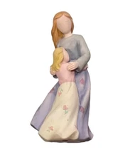 VTG 2007 About Face Designs Mother Daughter Heart-to-Heart 5.5” Figurine #130451