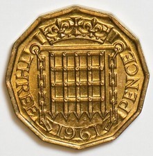 Great Britain 1961 3 Pence/Threepence 298170 combine shipping