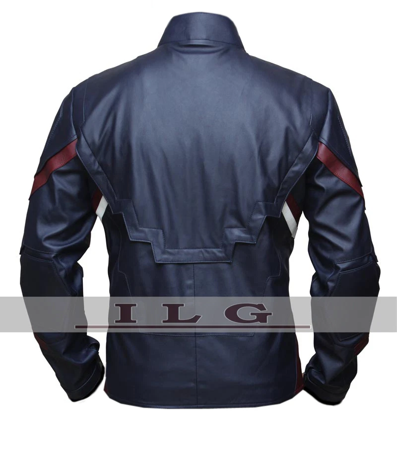 Marvel's Chris Evans Captain America Civil War Costume Leather Jacket - product detail image 2