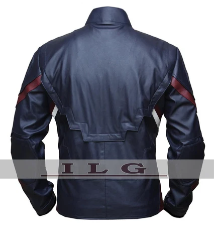 Marvel's Chris Evans Captain America Civil War Costume Leather Jacket image 2
