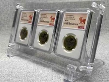 3 Grids Acrylic Display Frame Show Case Storage Box For NGC/PCGS/ICG Coin Holder