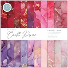 Craft Consortium Double-Sided Paper Pad 12X12 30/Pkg-Ink Drops -Rose Pack of 1 