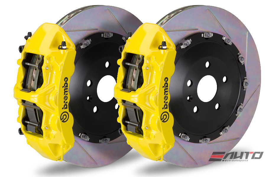 Brembo Front GT Brake BBK 6pot Yellow 405x34 Slot Ferrari F430 Scuderia 08-09