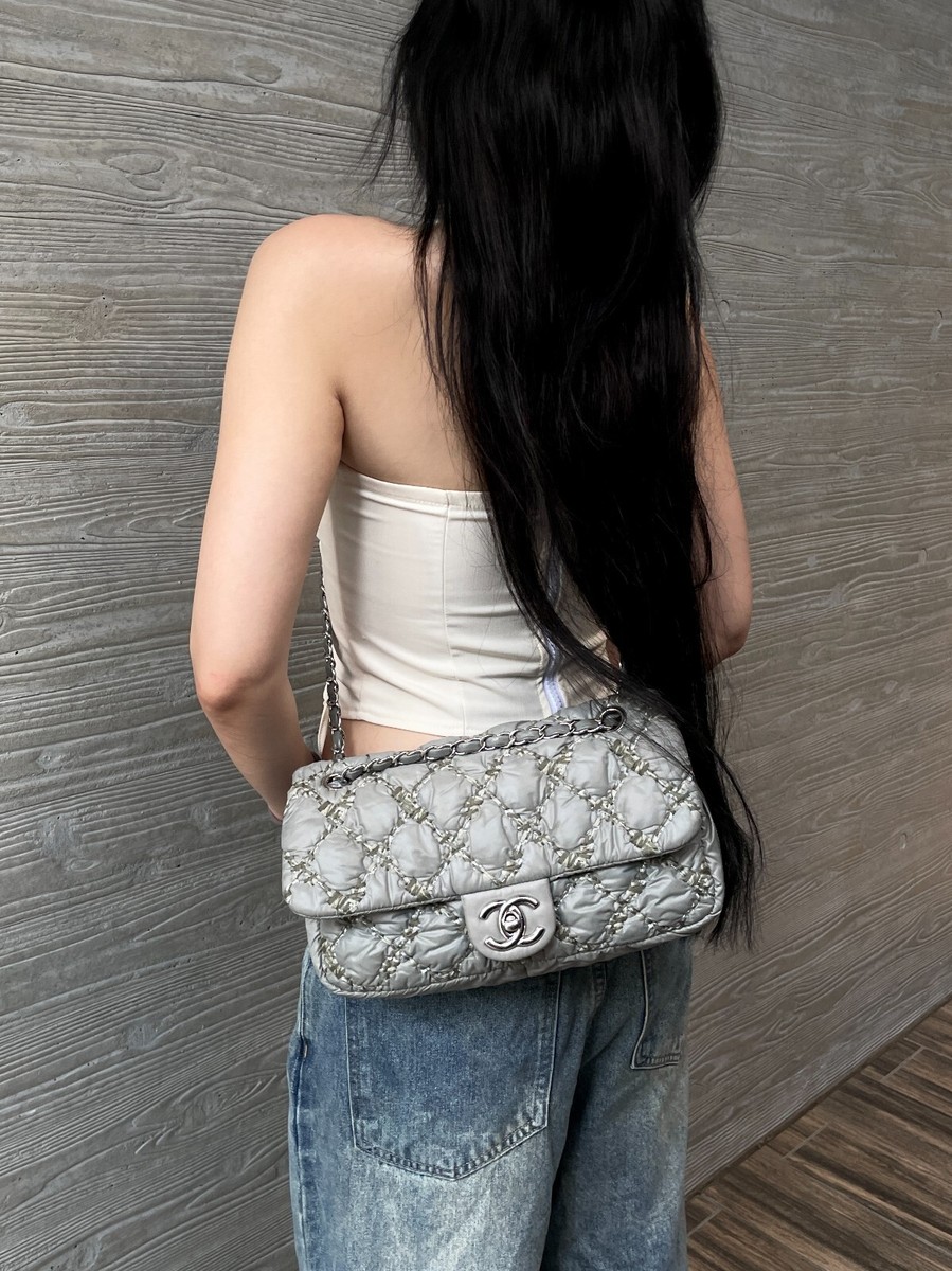 Auth 2010 CHANEL Wild Stitch Matelassé Coco Mark W Chain Auth 2010 CHANEL Wild Stitch Matelassé Coco Mark W Chain