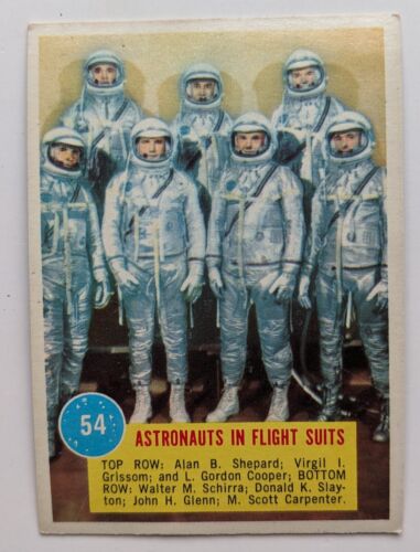 1963 Topps Astronauts 3D Card #54 - Astronauts in Flight Suits - EX Condition - Picture 1 of 2