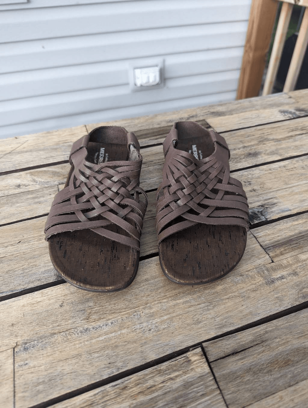 Merrell District Mahana sandali donna taglia 8 marroni incrociati cinturino caviglia