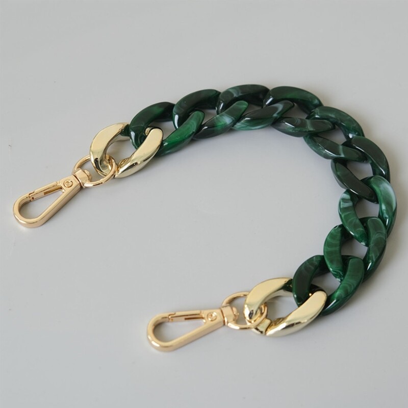Bag Handle Chain DIY Acrylic Resin Handbag Strap Shoulder Purse Replacement 28cm