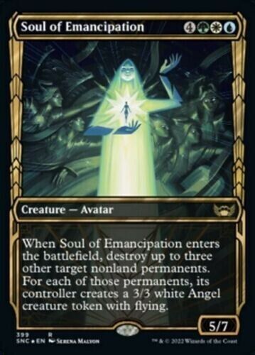 MTG - (Gilded Foil) SOUL OF EMANCIPATION - Streets of New Capenna (R) - Picture 1 of 1