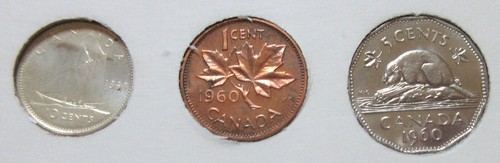 1960 Canada Silver PL YEAR Set. UNC COINS (RJ) - Picture 5 of 8