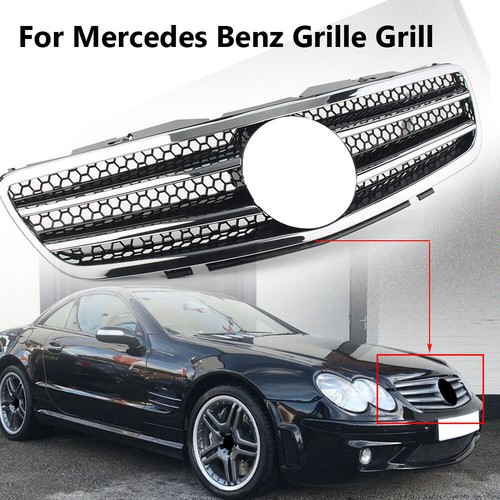 Fit Mercedes Benz R230 W230 2003-2006 SL500 SL600 Grille Grill 2 Fin Style - Bild 5 von 14