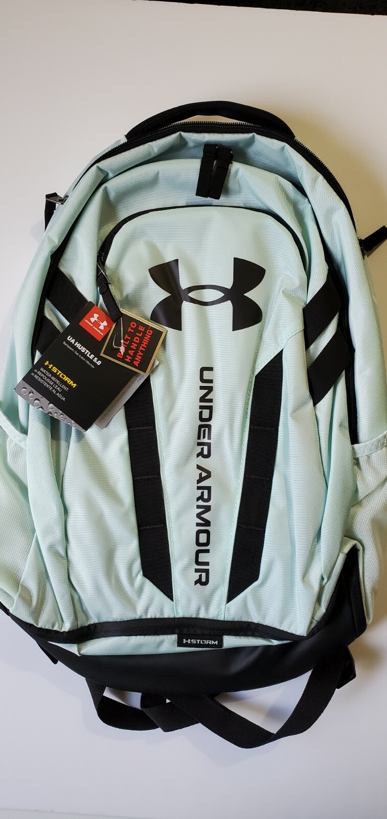 mint green under armour backpack