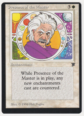 Miscut Presence of the Master NM Legends 1994 MTG Magic Factory Error Misprint!