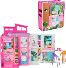 Barbie Doll House Playset, Getaway House with 11 Accessories