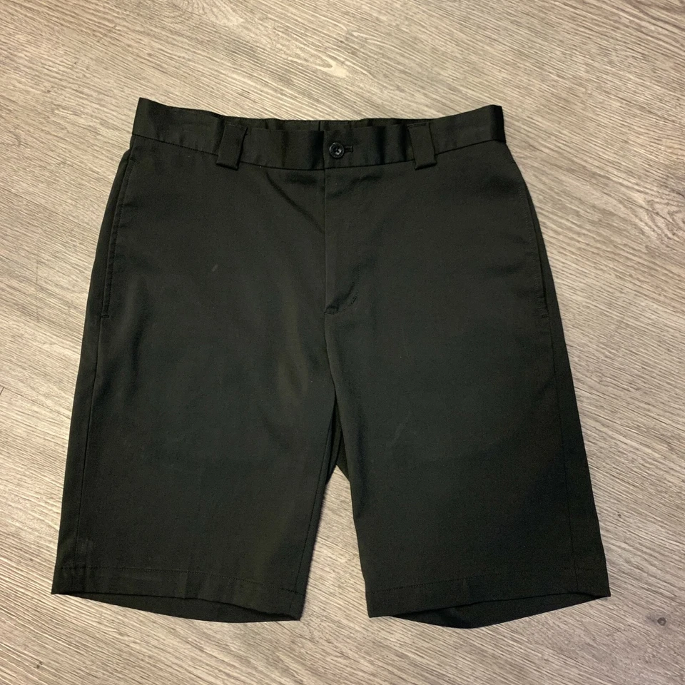 Pantalones Cortos de Golf Slazenger Para Hombres 30 Negros Elastizados Frente Plano Mecha de Humedad Rendimiento Foto 2 de 4