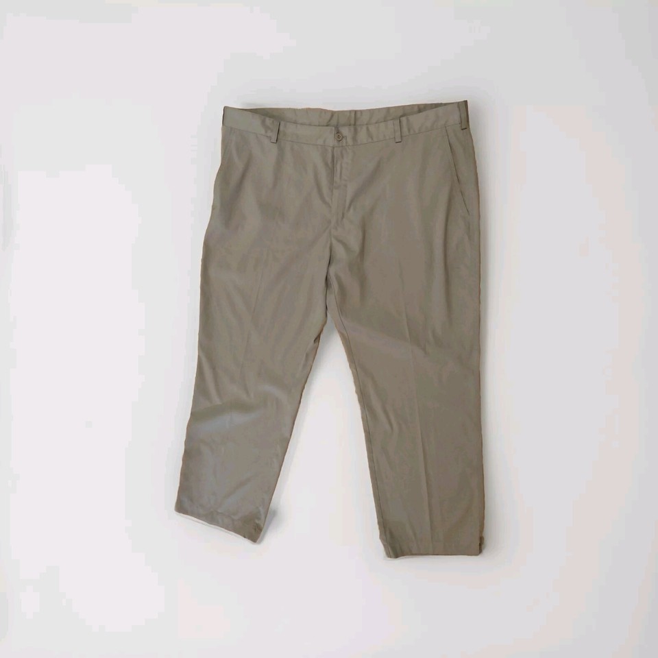 NIKE GOLF PANTS DRIFIT WICKING TAN COLOR FLAT FRONT MEN'S 42 X 30