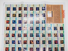 Final Fantasy 1990 Nintendo NES World Map / Enemy Chart NES-FF-USA(B)