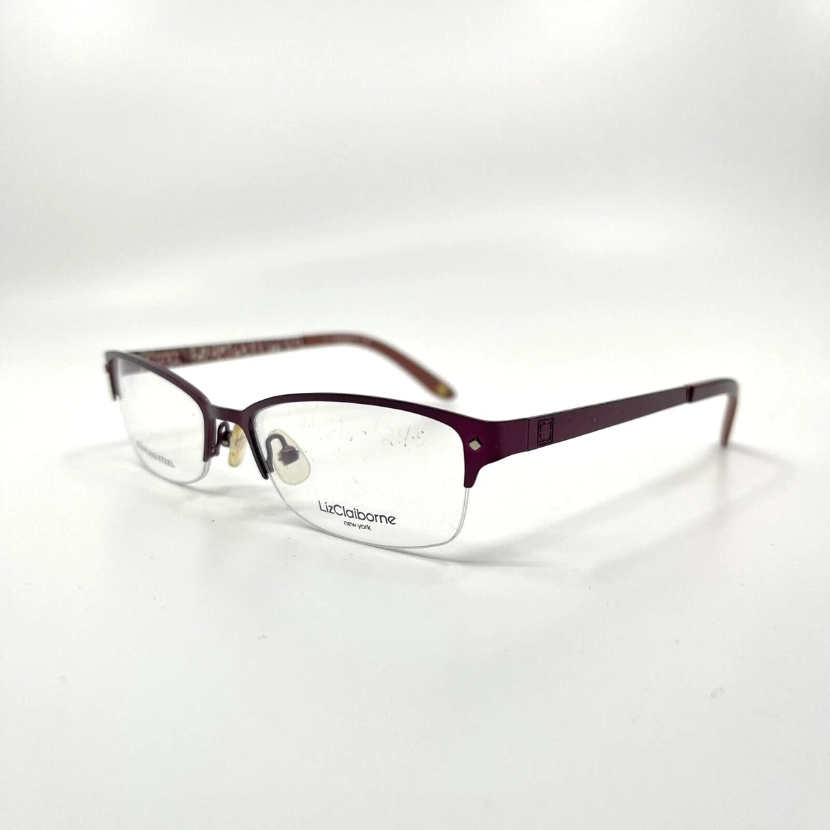 Liz Claiborne L377 Purple 0Y76 Semi Rim Metal‎ Eyeglasses Frame 51-16-130 H6718 LIZ CLAIBORNE L377 Eyeglasses Frame 51-16-130 0SC2 Halr Rim  main image 2