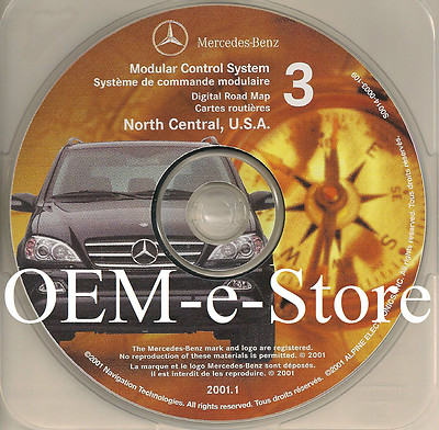 2000-2002 Mercedes ML320 ML430 ML500 ML55 Navigation CD Map North Central Disc 3