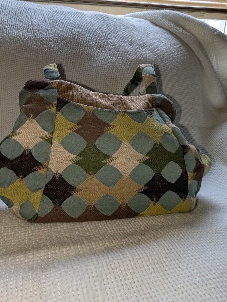 MARUCA Handmade Jacquard Fabric Handbag Shoulder Bag Purse Boulder