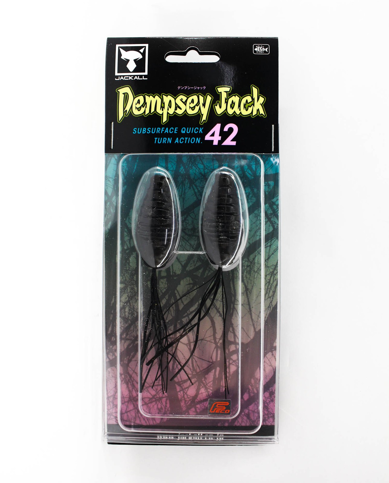 Jackall Soft Lure Dempsey Jack 42mm Straight Black (1288)