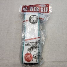 Vintage Wellington Re-Web Kit Plastic Lawn Furniture Webbing Straps White Green