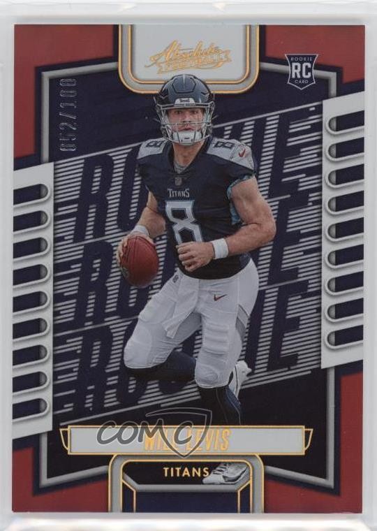 2023 Panini Absolute Rookies Red Spectrum /100 Will Levis #114 Rookie RC