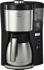 Melitta Filterkaffeemaschine Thermokanne Timer Edelstahl schwarz 10 Tassen
