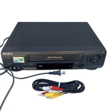 Sony SLV-N60 19u Micron Heads VCR VHS Player + A/V Cables NO REMOTE Power TESTED