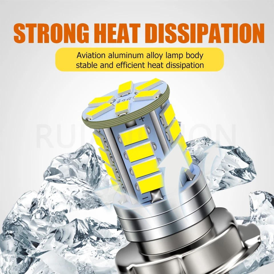 1Pz DC 6V-30V P26S S3 LED Lampadina Del Faro Dello Scooter Per Moto Bianco - Immagine 4 di 4