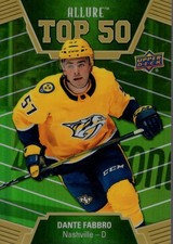 2019-20 Upper Deck Allure Top 50 Green Border #T5023 Dante Fabbro /50 - HKY