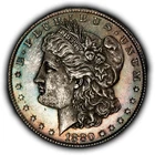 1880-S $1 Morgan Silver Dollar - Proof-Like - Rainbow Toning - UNC - SKU-D7758