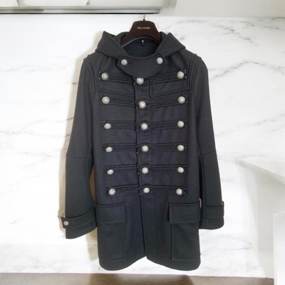 Balmain Napoleon Coat Size 46 Black Wool Great Condition | eBay