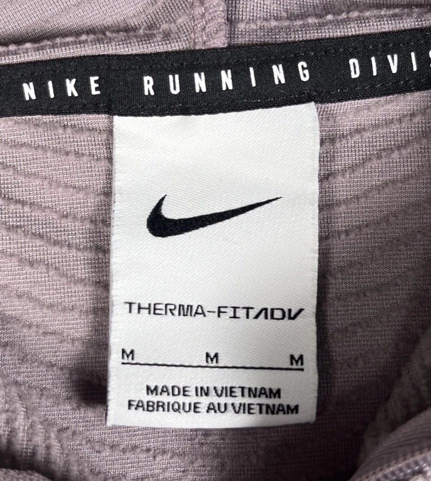 Nike Therma-Fit ADV 1/4 Zip Hoodie Women M Purple Advanced Tech Sweatshirt-EUC - Image 3 of 4