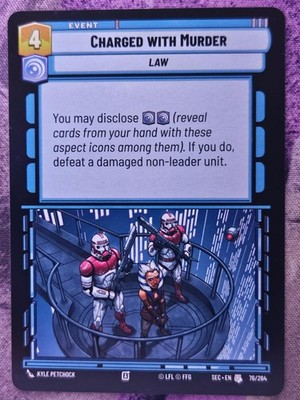 Charged with Murder 76/264 Uncommon Secrets of Power Star Wars Unlimited NM
