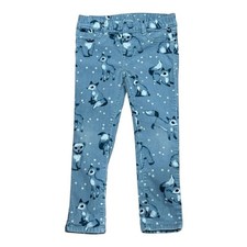 H M Pants Girls 2-3Y Blue Fox Print Corduroy EUR 98 Toddler Skinny Stretch Cute
