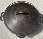 Wagner Ware Sidney O #7 Drip Drop Baster Cast Iron Round Roaster with Lid