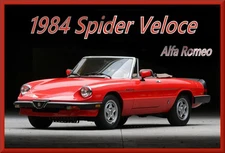 1984 Alfa Romeo Spider convertible, Toolbox / Refrigerator Magnet, TOP QUALITY