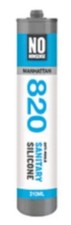 No Nonsense 820 Sanitary Silicone Sealant Manhattan Grey 310ml