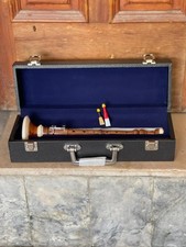 Rosewood Black Bombard Chanter Set with 2 Reeds Hard Case Traditional Music