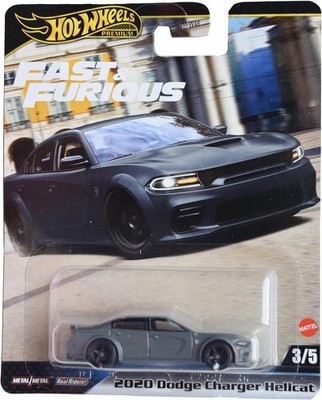 Hot Wheels Dodge Charger SRT Hellcat Widebody, Fast & 9.17 inches, Black 