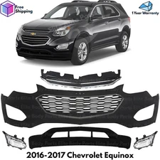 Front Bumper Cover Fascia & Lower Grille Kit For 2016-2017 Chevrolet Equinox
