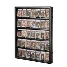 Graded Sports Card Display Case - 35 Baseball Card Display Case - Lockable Tr...