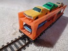 3 nice freight cars Tyco / Mantua Auto Loader /trailer car and hopper / stand — photo 4