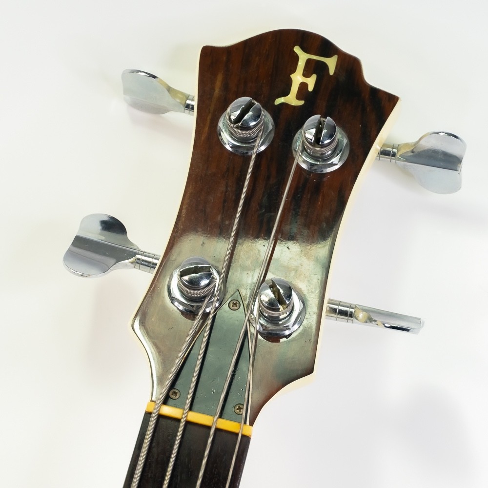 Fernandes MB-90 Bass — White — Neck-Thru Mockingbird Style + Case