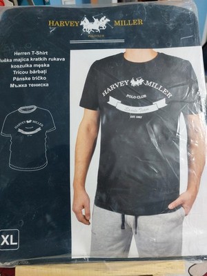 Originalverpacktes Herren T-Shirt von Harvey Miller Polo Club Schwarz Gr.XL