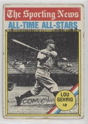 1976 Topps The Sporting News AllTime All-Stars Lou Gehrig #341 HOF 0q4x