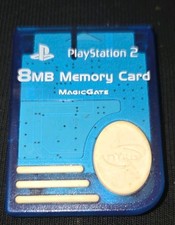 Sony PlayStation 2 OEM 8MB Memory Card Magic Gate PS2 - Clear Blue SCPH-10020