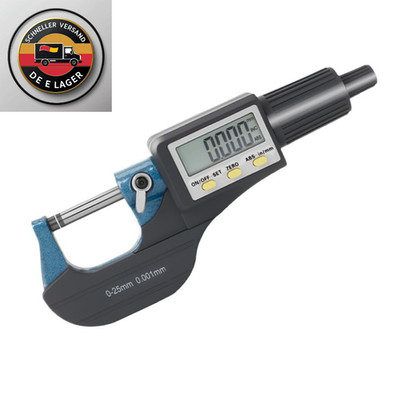 Digital Mikrometer 0-25mm Präzisionsmessschraube Hartmetall LCD