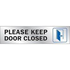Hy-Ko  Please Keep Door Closed Sign 2" x 8" 10 pcs. 